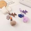 Adorable Boule de Fourrure Chiot Porte-clés de Voiture Pendentif Petit Nuage Couleur Fraîche Accessoires Décoration Ensemble Écouteurs