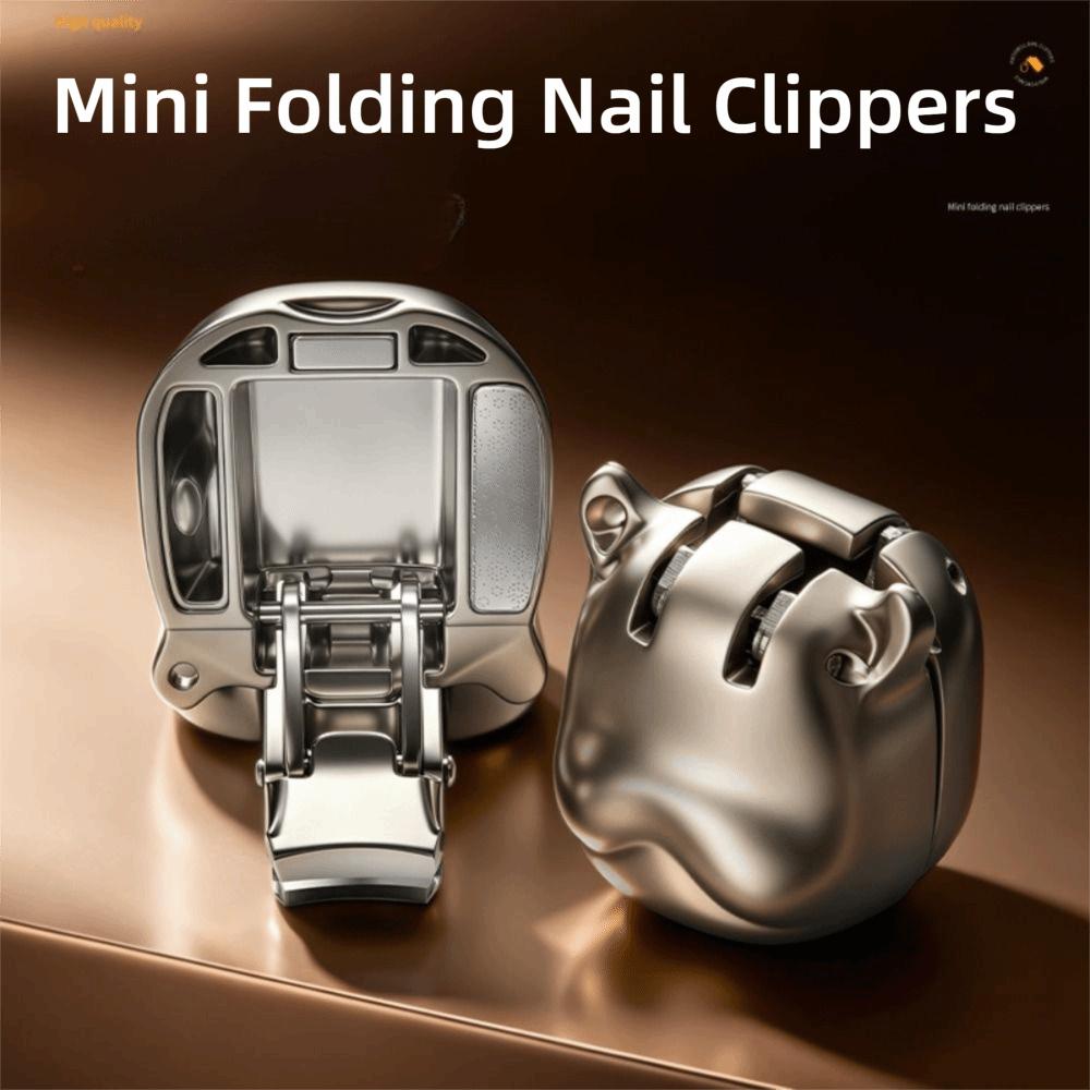 Stainless Steel Fingernail Clippers Foldable Design Toenail Trimmer Mini Nail Cutter  Manicure
