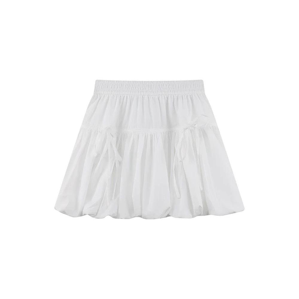 Spódnica midi A-line z wysokim stanem w kwiaty - Lato 2025 Damska wyszczuplająca puszysta