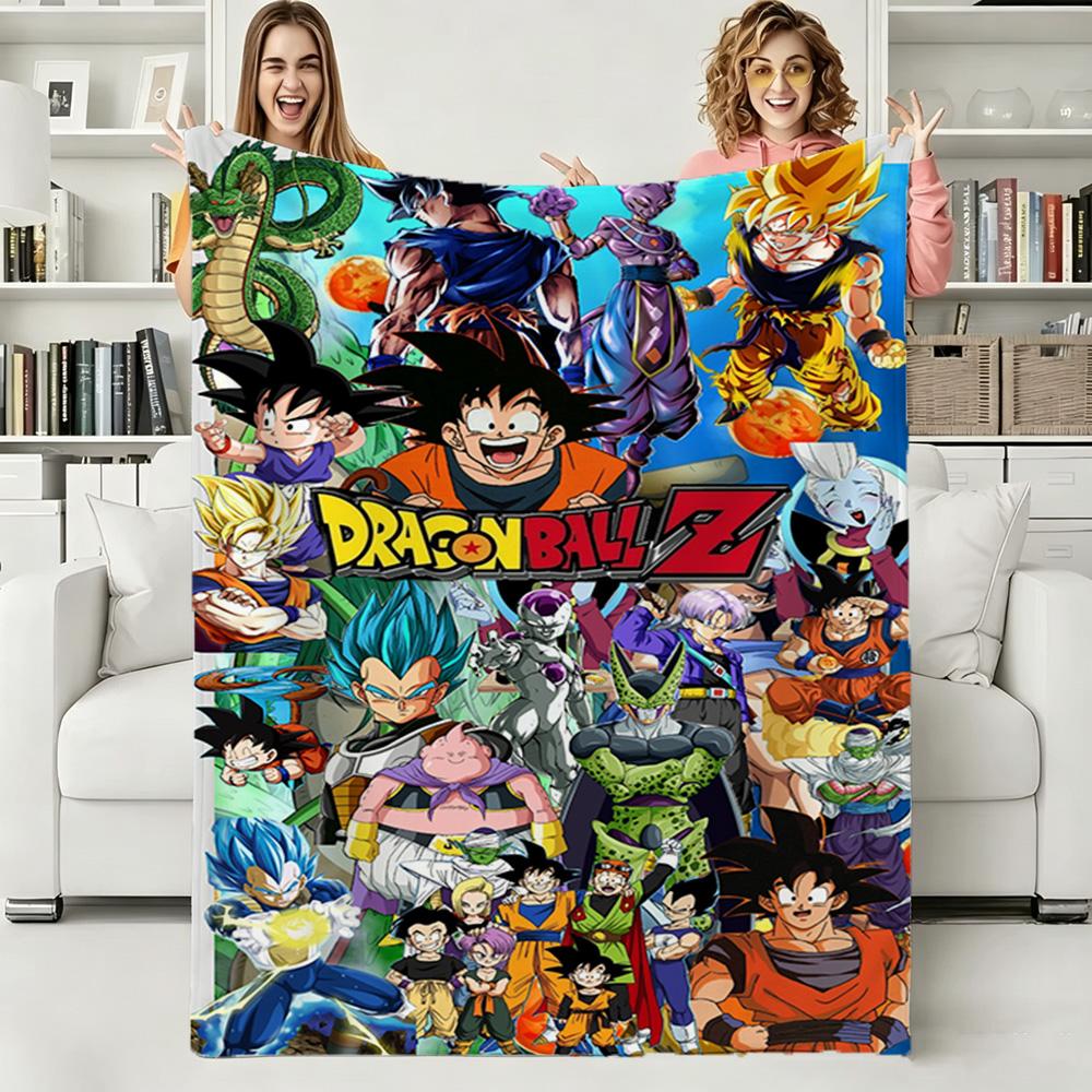 D-Dragon Ball Goku Super Z Soft Warm Flannel Blanket Art For Bedroom Wall Living Room Decor Bed Picnic Office for Birthday Gifts