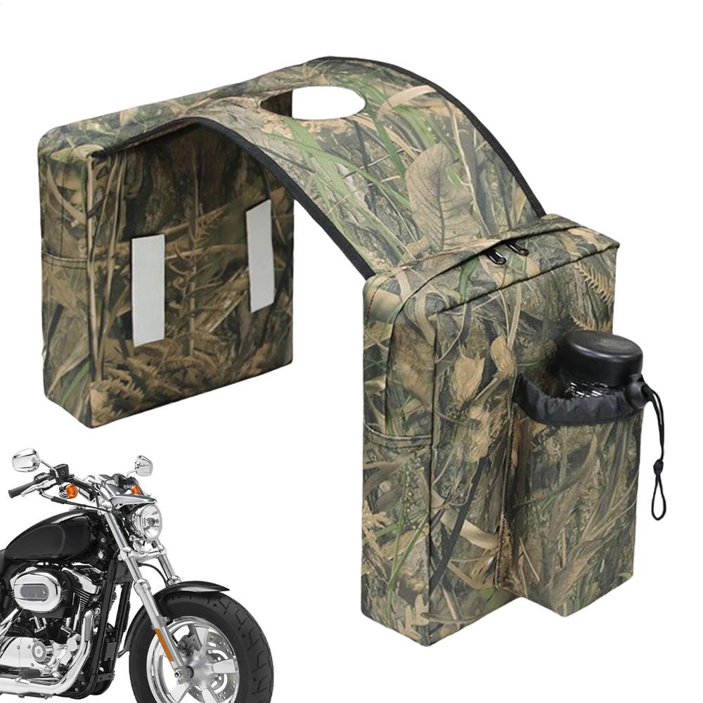 

Saddlebags For Motorcycles Waterproof Motorbike Luggage Storage Motorbike Saddle Bags For Adventure Riding Commuting Camping зелений