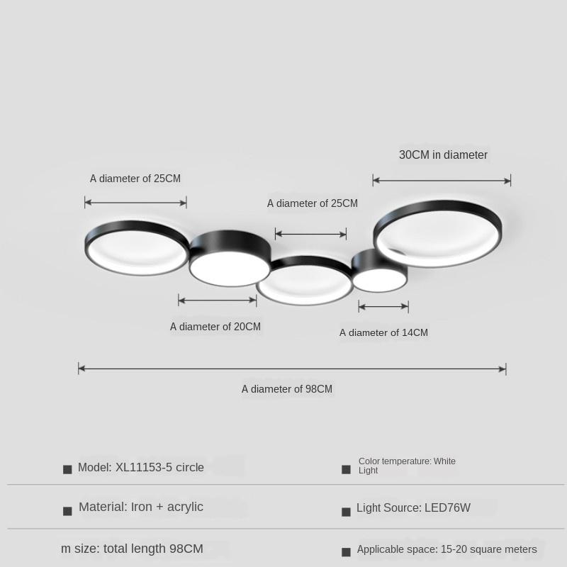 

Новий скандинавський сучасний світлодіодний стельовий світильник для вітальні спальня лампа ресторан світлодіодна люстра готельна світлодіодна лампа ZM1119 White light