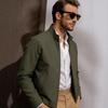 Men's Stand Collar Zipper Jacket - Solid Color, Spring/Autumn 2025 Style
