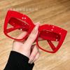 New Hot-selling Personalized Large Frame Square Willow Nail Frame Fashionable Street Plain Artifact Candy Color Anti-blue Glasses