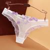 Women's Panties Lace Mesh Floral Embroidered Underwear Sheer Seamless See-Through Breathable Thong Transparent Underwear