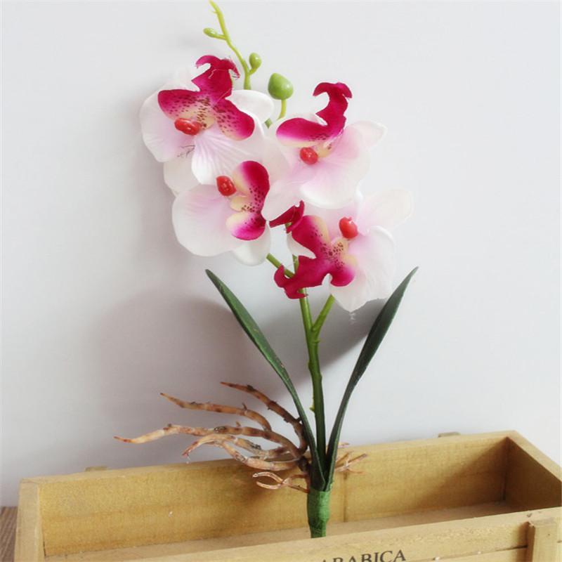 1Pc Artificial Flower Butterfly Orchid Silk Home Wedding Party Decoration DIY Arrangement Accessories