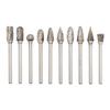Multi Purpose 10 Piece DIY Grinding Head Set Carbide Steel DoubleCut Grinders
