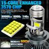 2Pcs H4 H7 Led Projector Lens Headlight Bulbs H8 H11 Canbus 9005 HB3 9006 HB4 Car Turbo Headlamp 80000LM 140W Hi/Lo Beam Spotlight LHD Auto Lamp 6000K