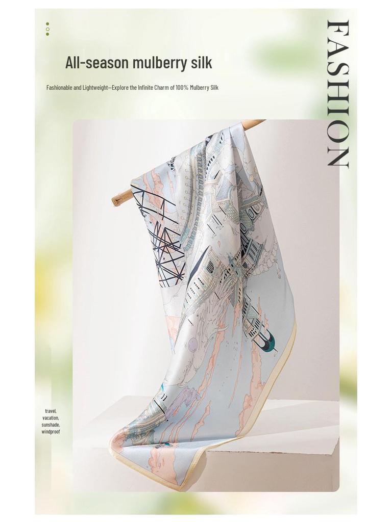 Silk Crepe De Chine Snood: Elegant Luxury Scarf Gift for Mother's Day