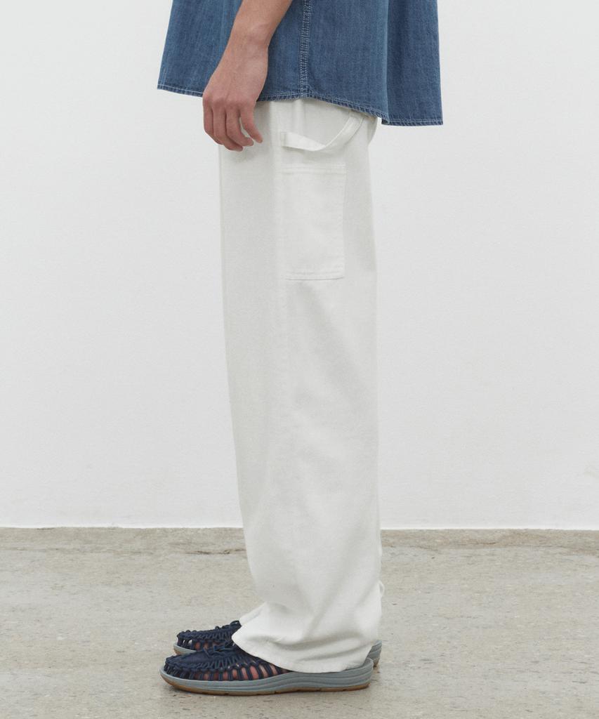 DECET [Summer Linen-Like] Linenlike Carpenter Jeans Dcpt040Ivory
