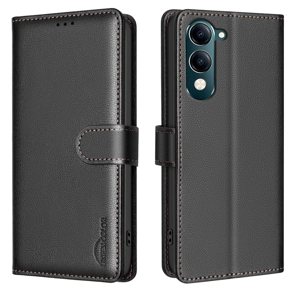 BINFEN COLOR BF32 For vivo Y29s 5G/Y04 4G Leather Case Wallet RFID Blocking Phone Cover