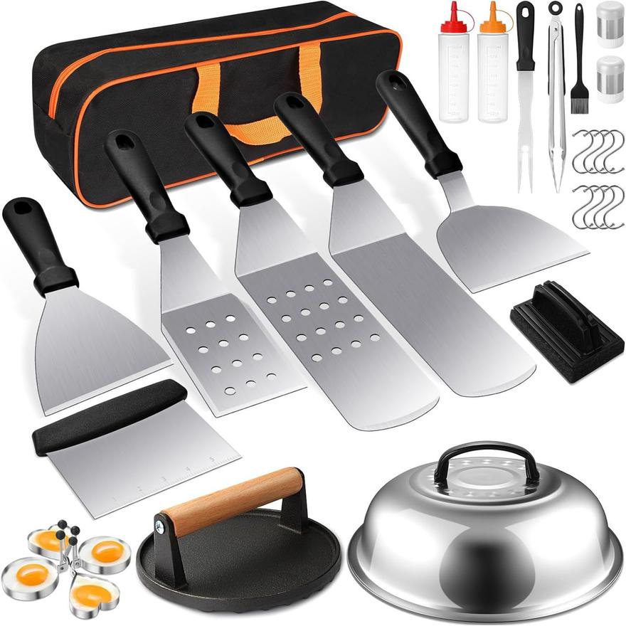 Barbecue Tool Set Outdoor BBQ Stainless Steel Teppanyaki Spatula Tools Barbecue Set