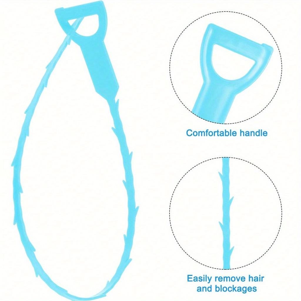 1/4pcs 20 Inch Drain Clog Remover Tool, Drain Auger Hair Cleaning Tool, Hair Cather Shower Drain Tool For Kitchen, Sink, Bathroom