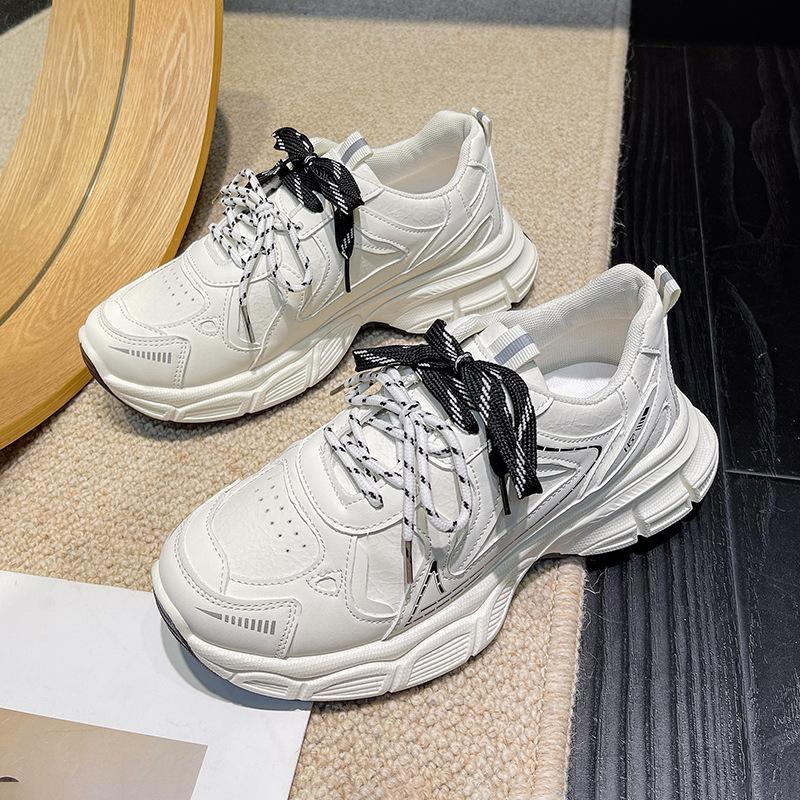 Paar Schnürsenkel Plateau Dad Shoes 22 Frühling und Herbst Neu Lässig Leicht Höhe-erhöhend Sportschuhe