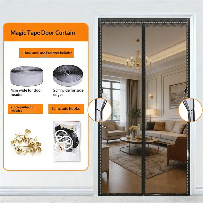 New Summer Magnetic Mosquito Net Door 100*210 Cms Window Curtains Automatic Closing Curtain Shades Screen Home Textile Garden