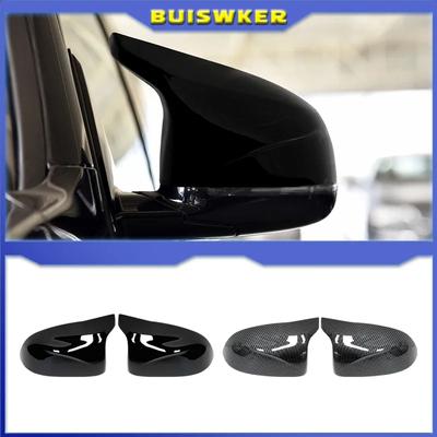Obloženie krytu spätného zrkadla do auta pre BMW F25 X3 F26 X4 F15 X5 F16 X6 2014 2015-2018 Žiarivá čierna Štýl z uhlíkových vlákien