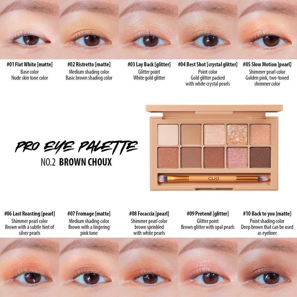 Clio Pro Eye Palette 1 Piece [item] (002 Brown) (x 1)