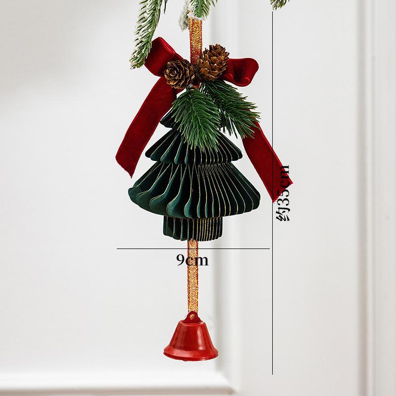 Weihnachts-Waben-Glocke Weicher Hängeanhänger Ornament Festliche Glocken Dekoration Samt-Weihnachtsbaumschmuck Für Kaminsims Feiertag