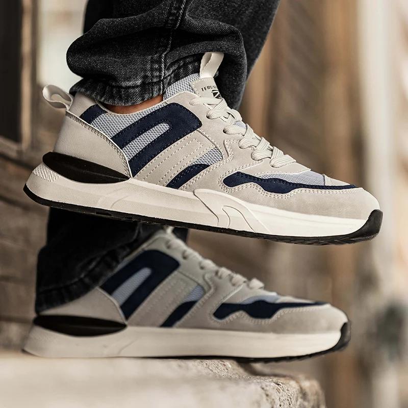 Fashion Men's Casual Sports Shoes Mesh Breathable Comfortable and Versatile Casual Shoes Soft Non-slip Sports Running Shoe Men's Classic