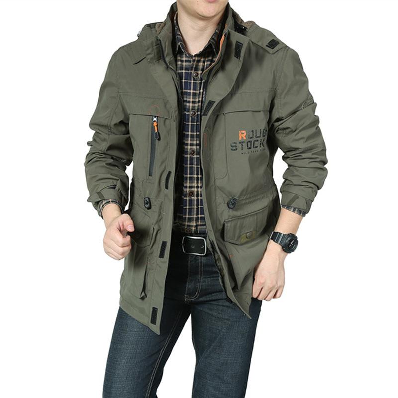 

Мужская куртка для людей среднего и пожилого возраста, свободная куртка большого размера, осенняя и зимняя куртка для активного отдыха, куртка, куртка 5XL