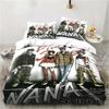 3D Print Cartoons Black Stone NANA Manga Bedding Set Printed With Pillowcase Duvet Cover Soft Queen King Size Bedclothes Home