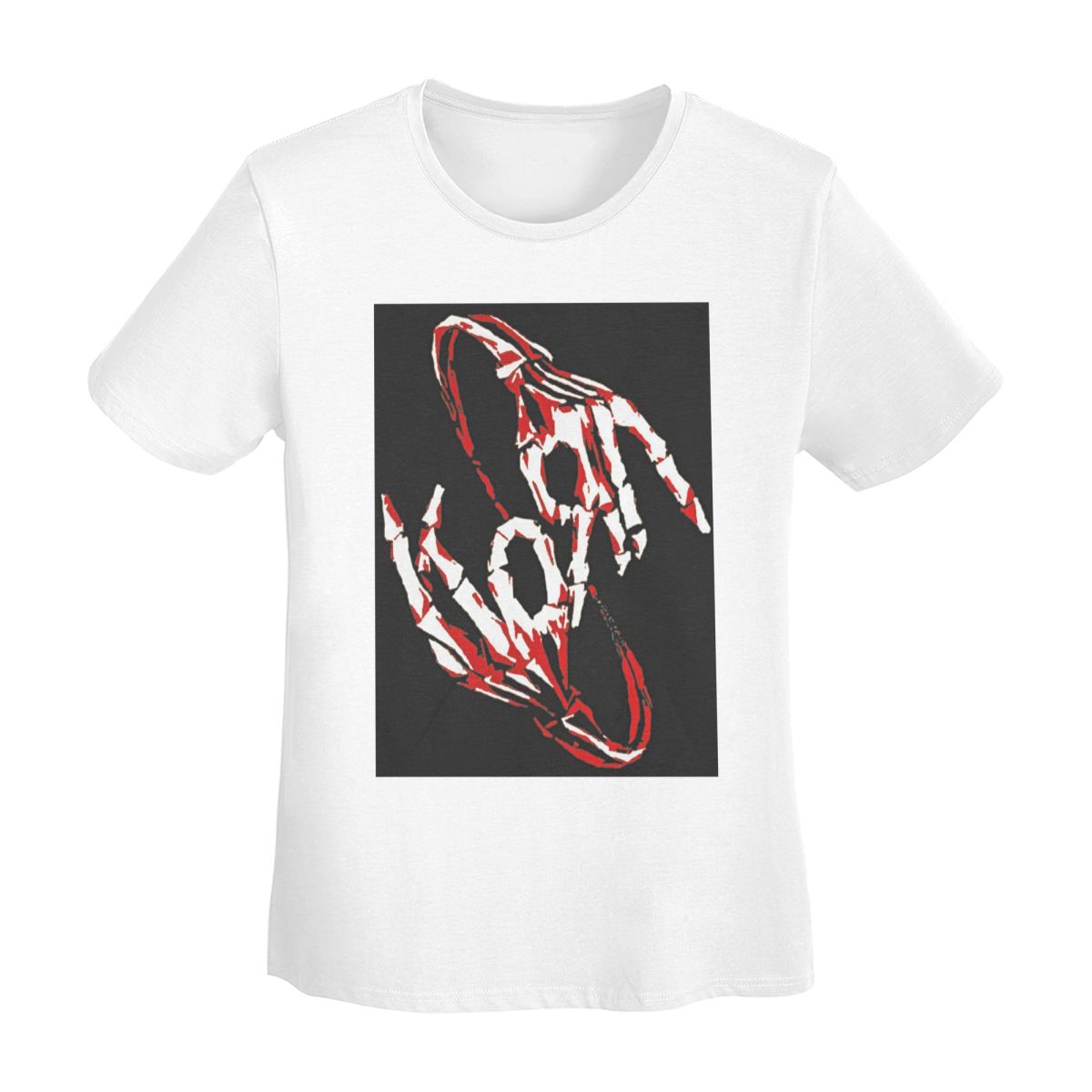 

Korn Rock Band Logo TShirt Women Short Sleeve T Shirts Crew Neck Clothing Cotton Summer Tees Streetwear S