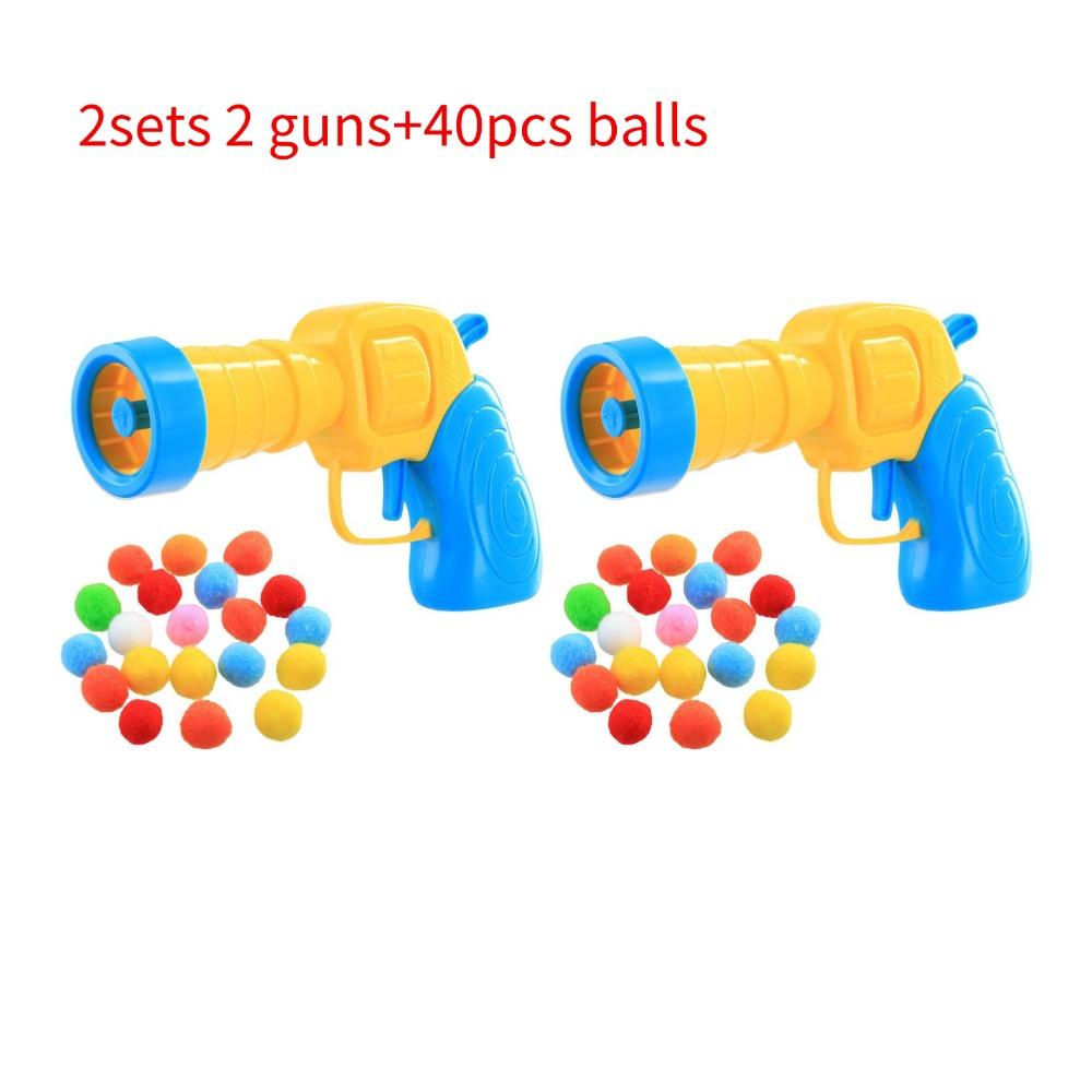 Cat Toy Gun Plush Ball Launcher for Indoor Cats Interactive Shooting Gun Quiet High Bounce Ball To Tease The Cat Pet Supplies