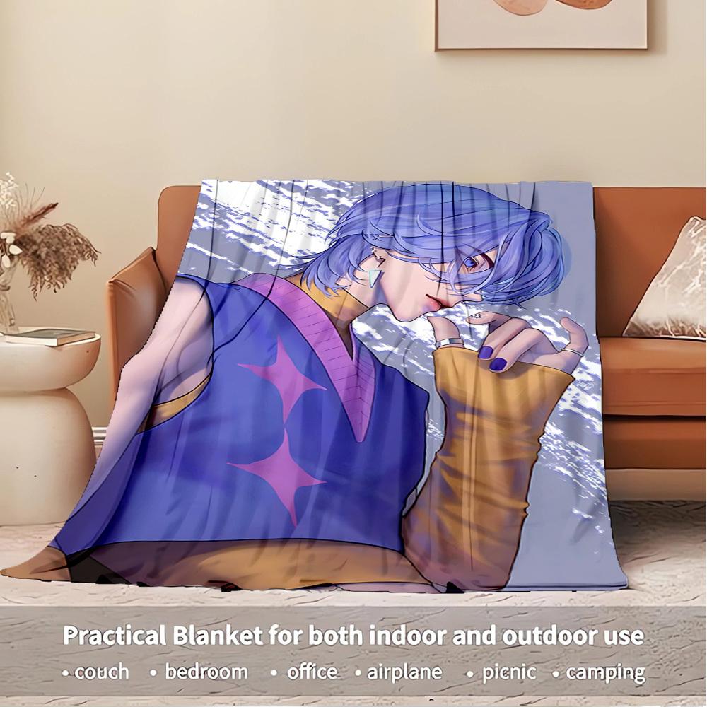 K-POP Anime Girls Group  Four Seasons Soft Warm Blanket  All-Season Thick Knit Polyester Bedspread for Bed, Camping, Travel  Perfect Gift