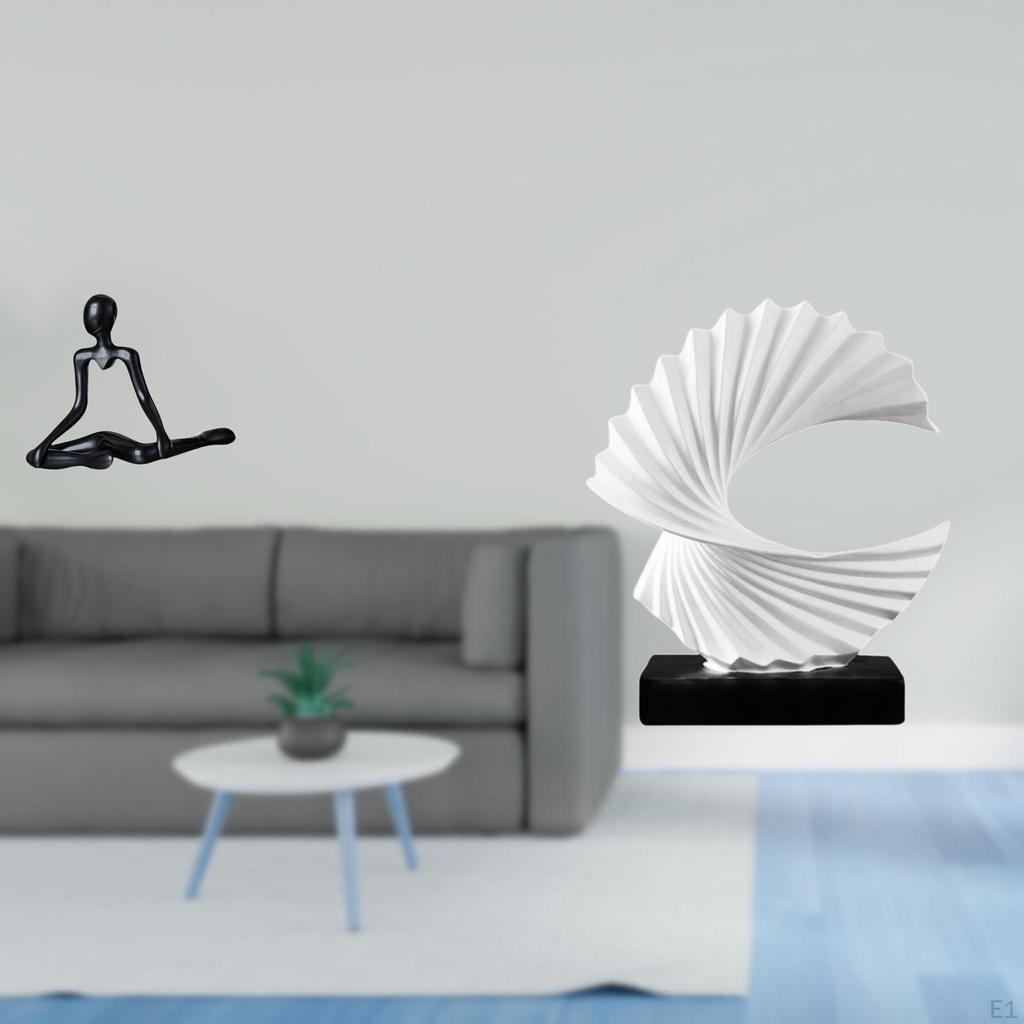 Creative Abstract Thinker Wave Sculpture Unique Decorative Resin Figurine for Bedroom Living Room