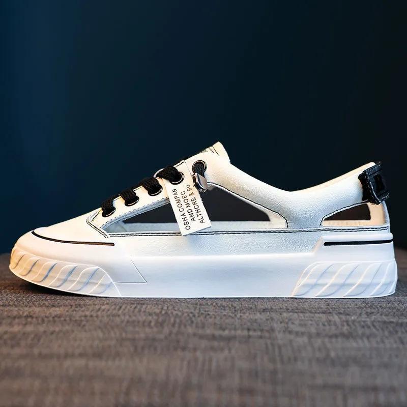 2024 Fashion Women Flat Sandals Breathable Summer Slides Lace Up Toe Sandalias Ladies Platform Shoes White Zapatos Mujer