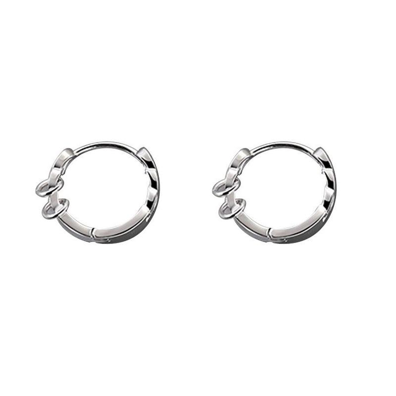 2022 Men's Silver Hoop Earring Stud – Single Piece, Stylish Design, Unique Fashion Ear Jewelry