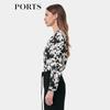 Ports LT8B055TPT084 Women's Floral Print Silk Blend Shirt