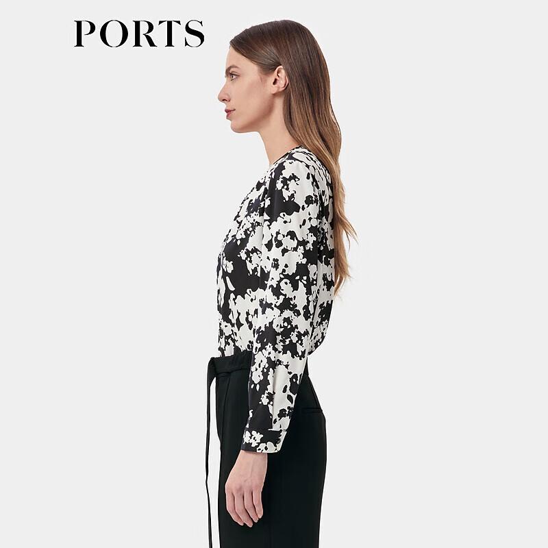 Ports LT8B055TPT084 Women's Floral Print Silk Blend Shirt