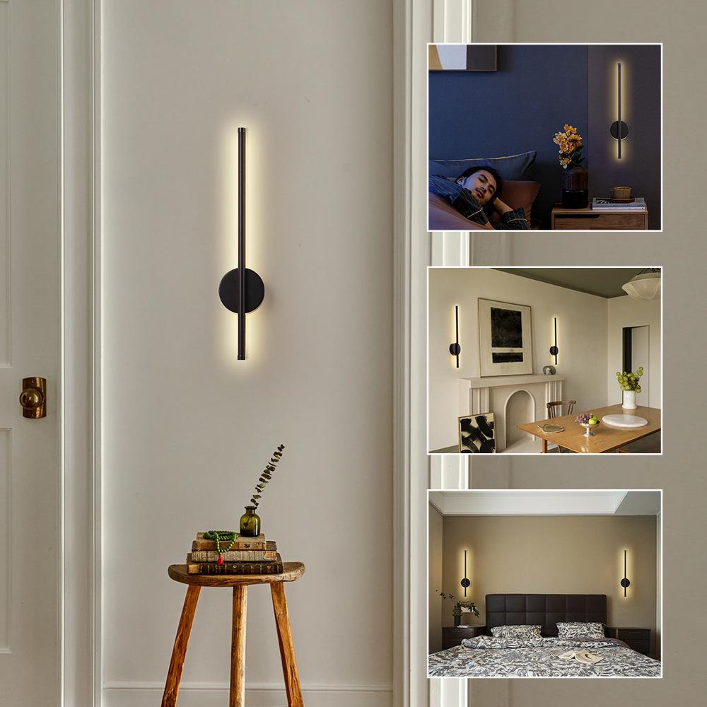 Rechargeable LED Wall Lamp with Remote Control - Magnetic, No Wiring, for Living Room, Bedroom, or Bedside Decor.