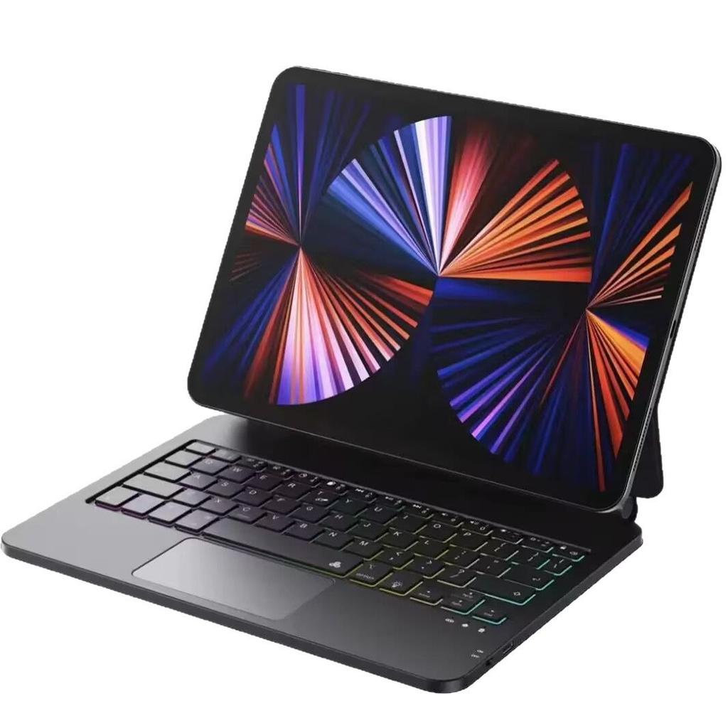 Floating Magnetic Bluetooth Keyboard with Seven-Color Backlight for iPad Magic Keyboard Pro 11/12.9/13-inch.