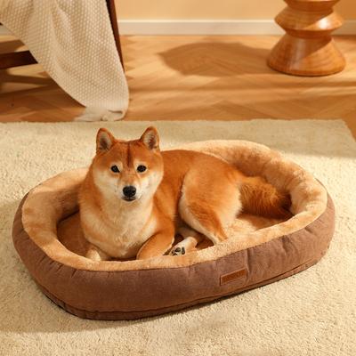 Letto Ovale Caldo per Animali Domestici Nido per Gatti Cuccia Divano Confortevole Cuscino Rotondo Cuccia Antiscivolo Accessori per Animali Domestici Grandi Medi Piccoli Letti