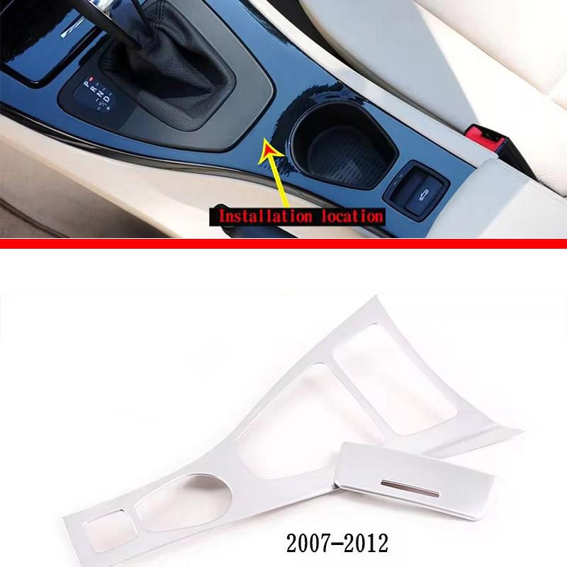 ABS Silver For BMW 3 Series E90 2005-2012 Car Interior Decoration Cover Stickers Dashboard Console Gear Shift Door Handle Trim