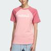 Adidas Originals Retro Sport Camp Comfortable Soft Short Sleeve T-Shirt Women Tops Fluorescent-Pink Wonderful-Red JV9250