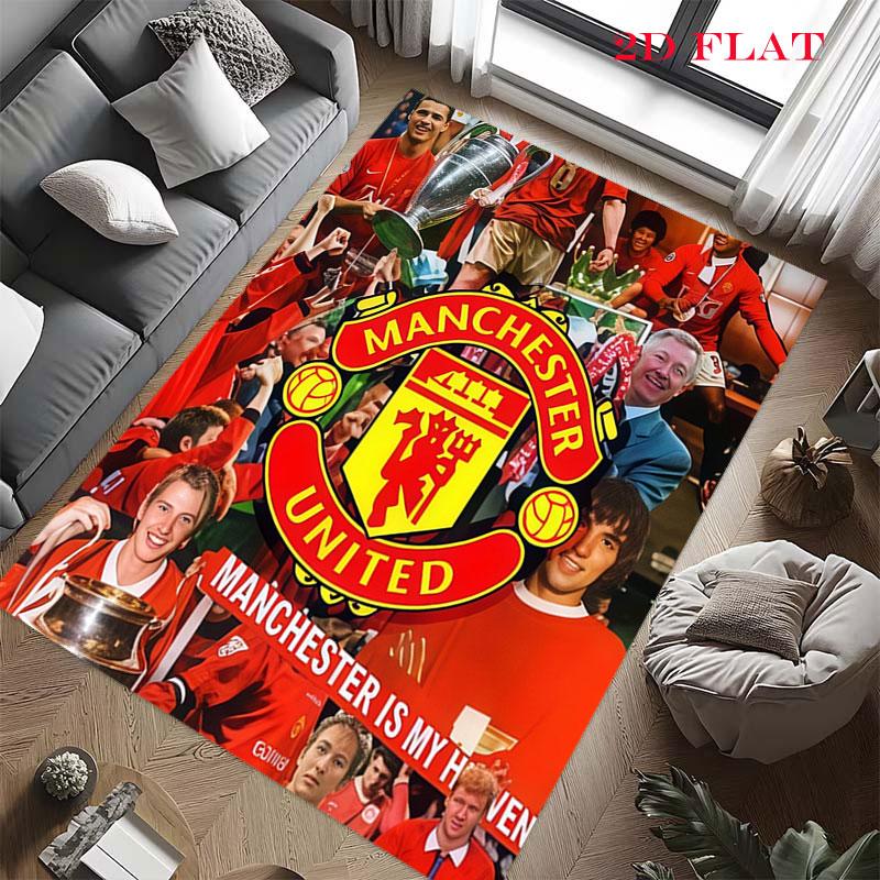 Raw MUFC Passion Carpet Rug for Living Room Bedroom Home Sofa Decoration,Kids Play Nonslip Floor Mat