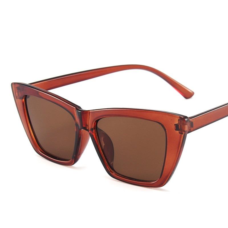 Óculos de Sol Olho de Gato Feminino Moda Retrô Quadrado Óculos de Sol de Vidro Óculos Femininos Óculos de Senhora