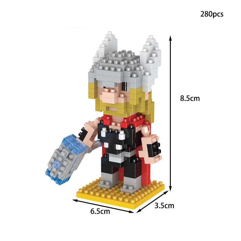 Marvel Spiderman Thor Iron Man Building Block Superhero Figure Kids Toys Gift