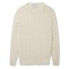 Peregrine Linen Aran Jumper Cream