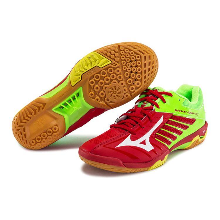 Mizuno Fang Rx2 Low-Top Badminton Shoes Unisex Shoes Red Green 71GA170501