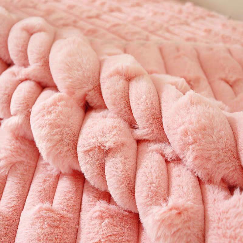 Зимний бамбуковый кролик плюшевая подушка для дивана утолщенный противоскользящий чехол — фото 3