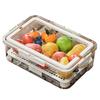Food Storage Box Snack Box Container with Lid Large Capacity BPA Free Transparent Design Easy to Clean Divided Serving Tray