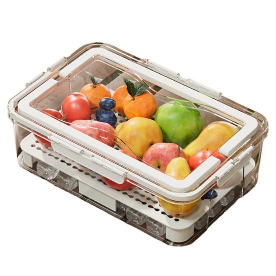 Food Storage Box Snack Box Container with Lid Large Capacity BPA Free Transparent Design Easy to Clean Divided Serving Tray