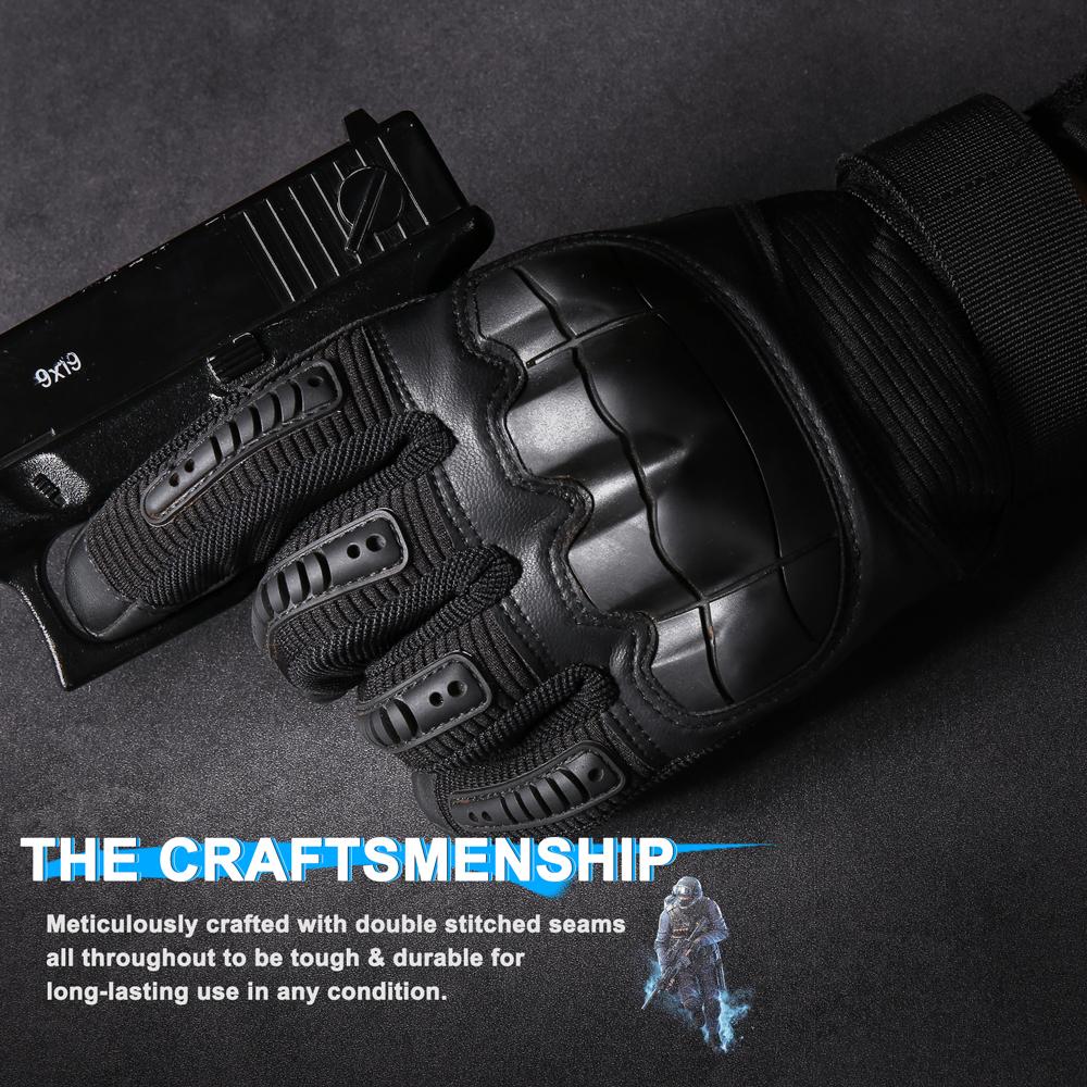Gloves Touch Screen PU Leather Outdoor Cycling Sport Hiking Camping Hunting Shooting Bicycle Motorcycle Protective Gear