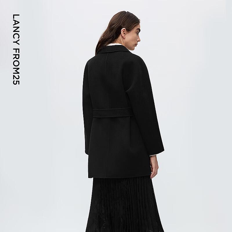 Lancy Pure Wool Double-Breasted Mid-Length Coat