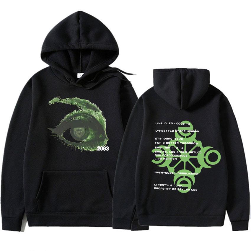 Yeat Lyfestyle 2093 Eye Print Hoodie Album Merch Pullovers Fashion Sweatshirts Men's Casual Y2K Top Aesthetic Long Sleeve