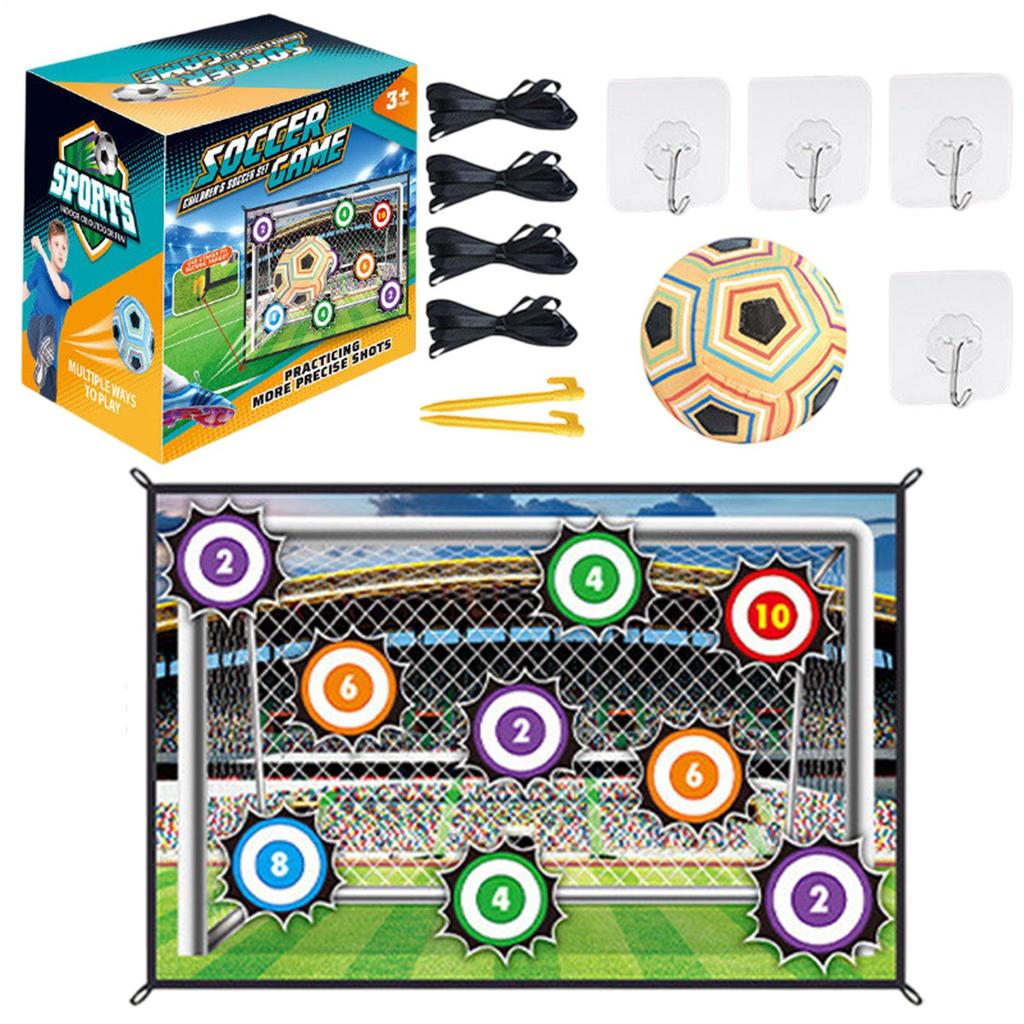 Soccer Game Mat Kids Indoor Outdoor Backyard Throwing Soccer Goal Game, Multiplayer Competitive Soccer Training Christmas Gift